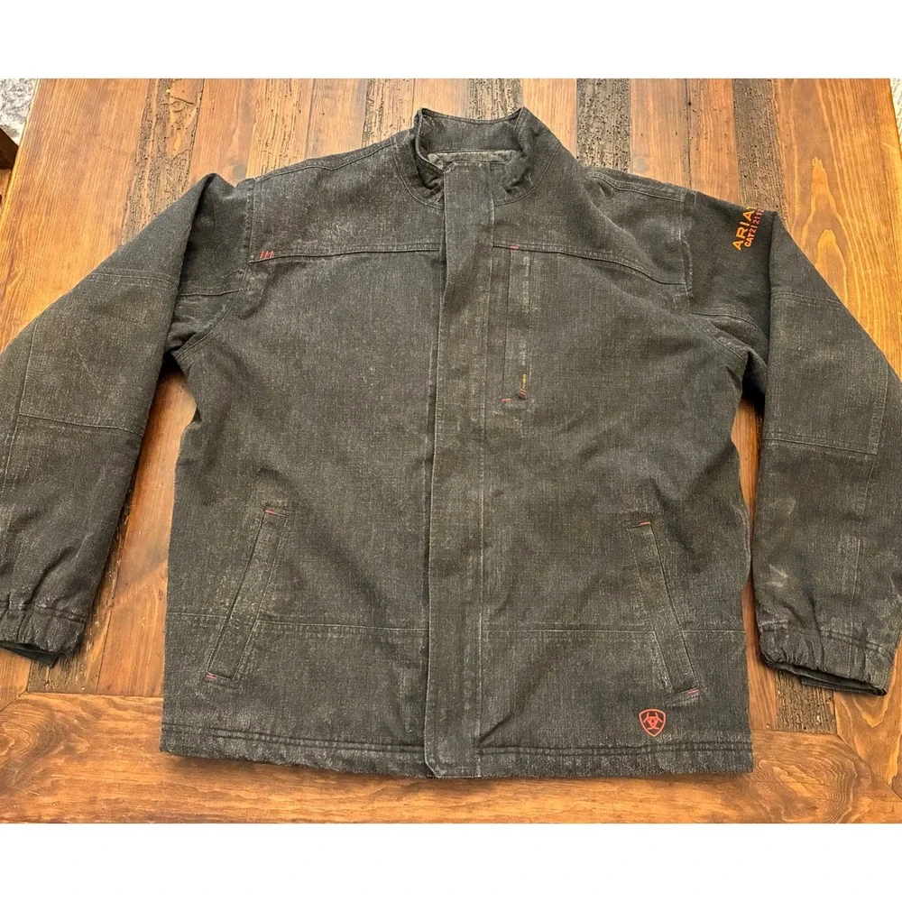 Ariat FRC Work Jacket Waterproof Insulated Fire Resistant Men Size Large Utility